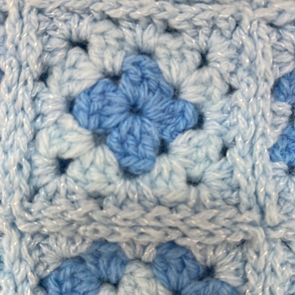 Baby Blue Crochet Blanket - Picture 3 of 7